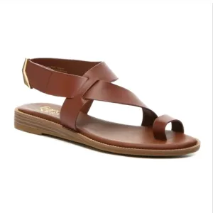 Franco Sarto Gensi  Brown Toe Loop Leather Sandals New