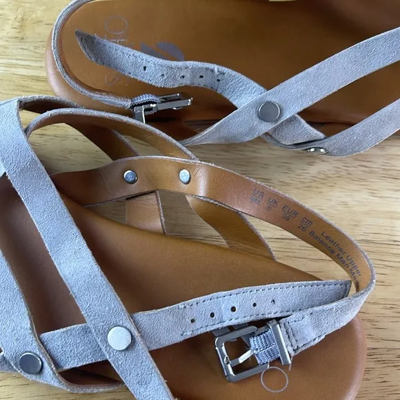 Franco Sarto Gretchen suede strappy sandals 9