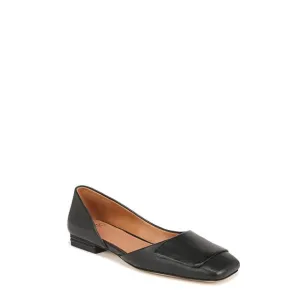 FRANCO SARTO SARTO WOMENS TRACY SQUARE TOE FLAT BLACK LEATHER 5.5 M