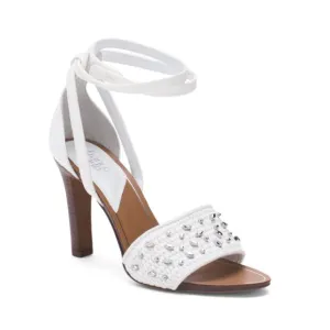 FRANCO SARTO White Eleanor Heeled Sandals