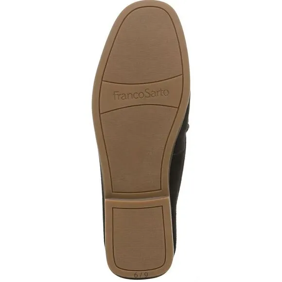 Franco Sarto Women’s Loafers Marah Woven Black Suede, Size 5 NIB