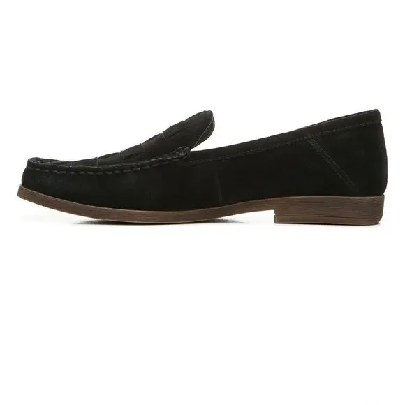 Franco Sarto Women’s Loafers Marah Woven Black Suede, Size 5 NIB