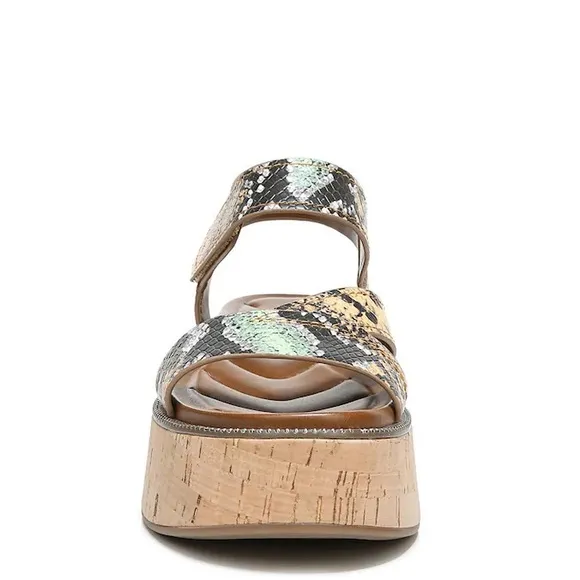 FRANCO SARTO OZIO Multicolor Snake Print Sandals Size 7M