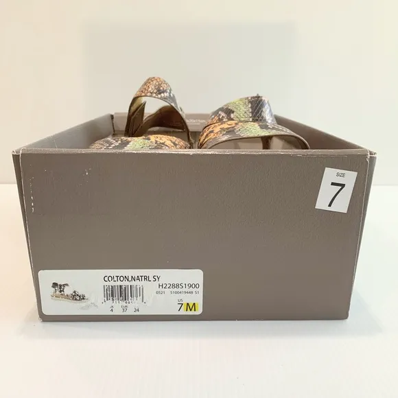 FRANCO SARTO OZIO Multicolor Snake Print Sandals Size 7M