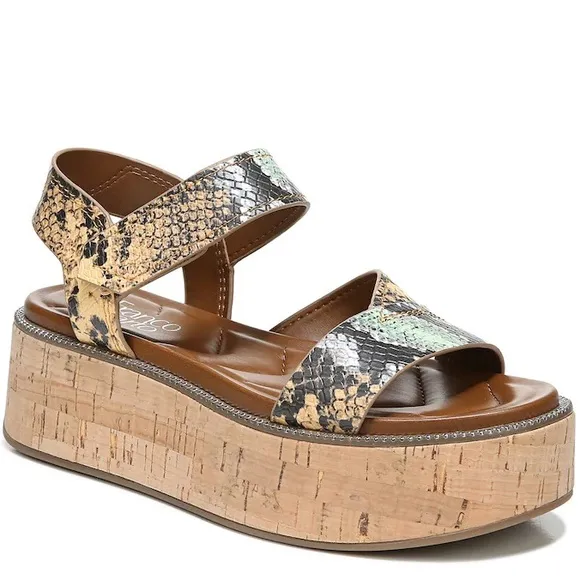 FRANCO SARTO OZIO Multicolor Snake Print Sandals Size 7M