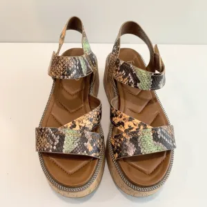 FRANCO SARTO OZIO Multicolor Snake Print Sandals Size 7M