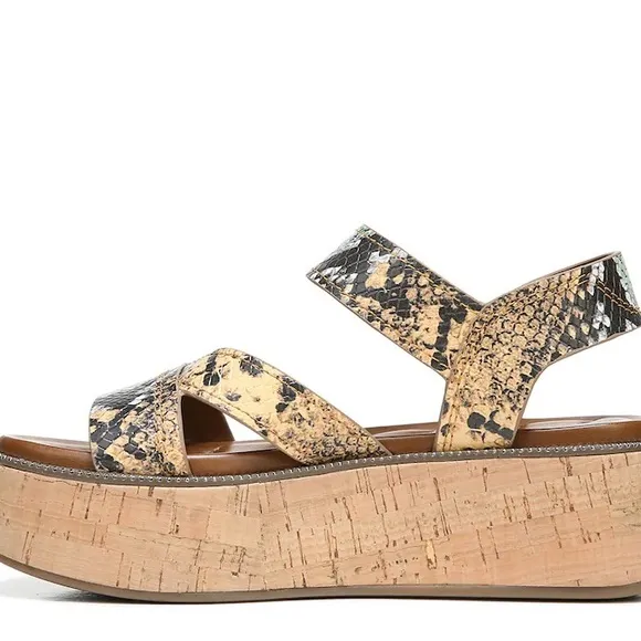 FRANCO SARTO OZIO Multicolor Snake Print Sandals Size 7M