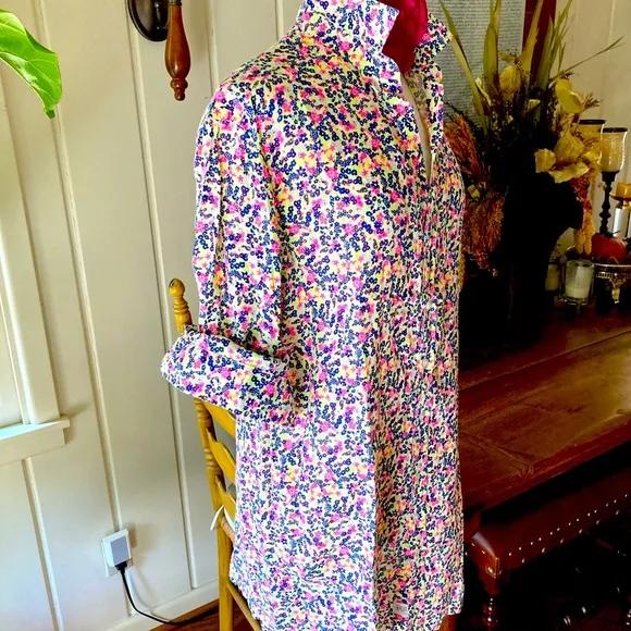 FRANK &amp; EILEEN HUNTER FLORAL LINEN DRESS