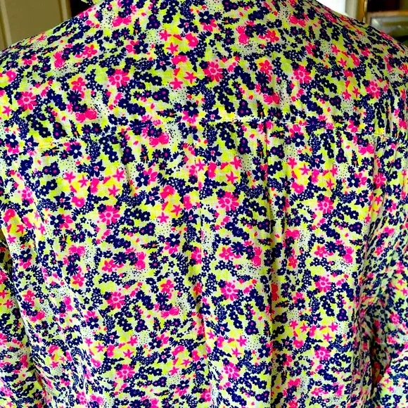 FRANK &amp; EILEEN HUNTER FLORAL LINEN DRESS