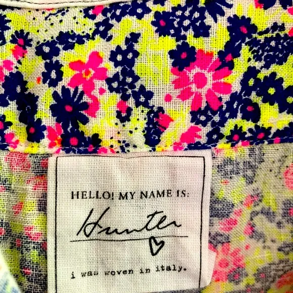 FRANK &amp; EILEEN HUNTER FLORAL LINEN DRESS