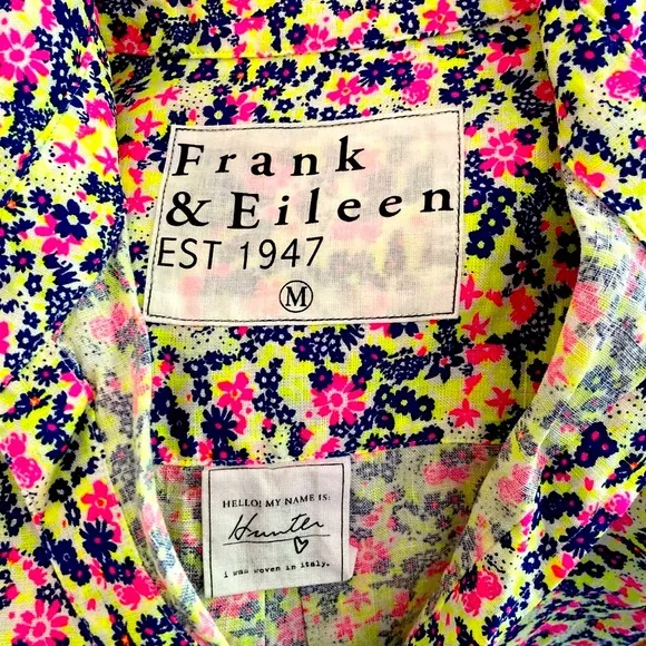FRANK &amp; EILEEN HUNTER FLORAL LINEN DRESS