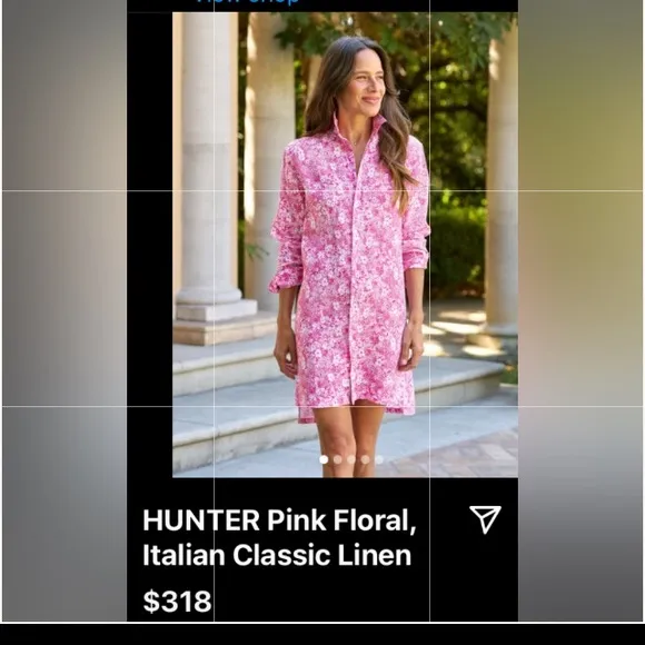 FRANK &amp; EILEEN HUNTER FLORAL LINEN DRESS