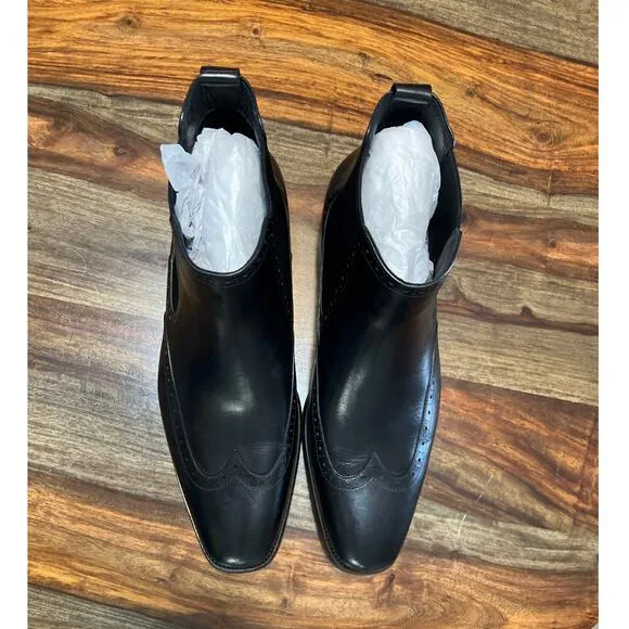 Frasoicus Leather Chelsea Dress Boot Mens Black Size 12 NWOT