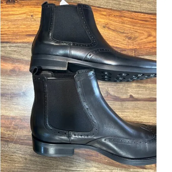 Frasoicus Leather Chelsea Dress Boot Mens Black Size 12 NWOT