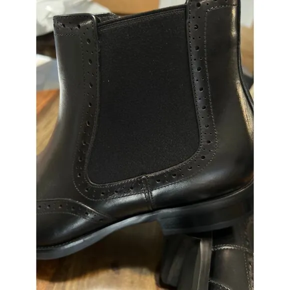 Frasoicus Leather Chelsea Dress Boot Mens Black Size 12 NWOT