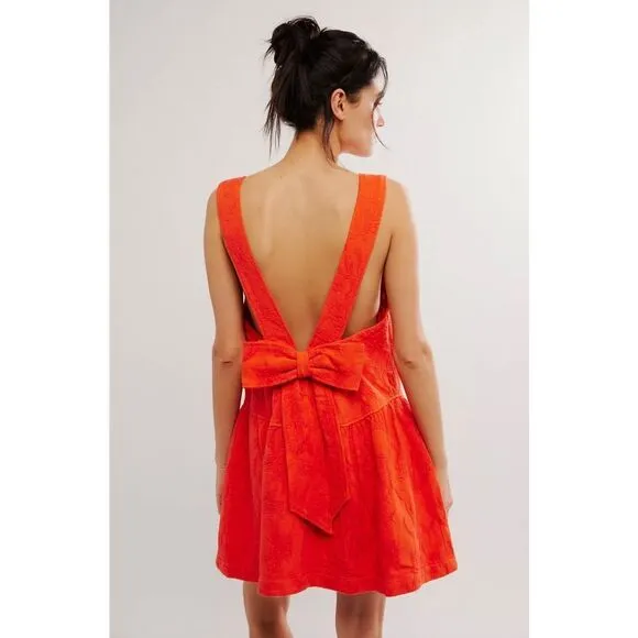 Free People About Town Mini Dress-Scarlet Ibis