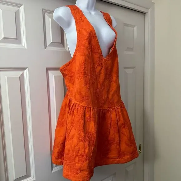 Free People About Town Mini Dress-Scarlet Ibis