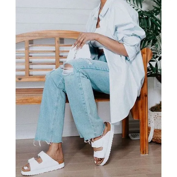 Free People Arizona Platform Vegan Birkenstock Sandals Size 39