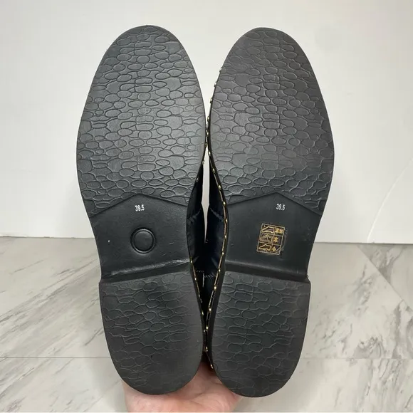 Free People Atlas Black Puffer Studded Chelsea Boot 39 1/2