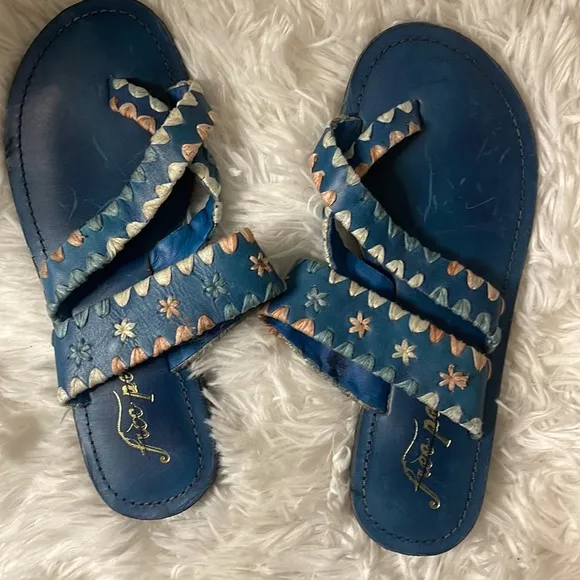 Free People Bella Caia Crochet Sandals