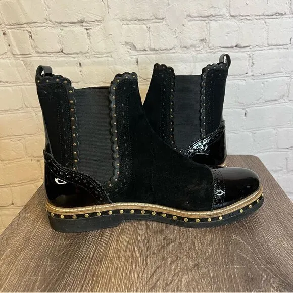 Free People Black Combat &amp; Moto Boots