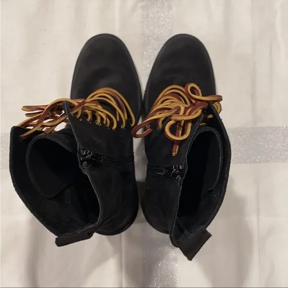 Free people Dylan black suede combat boots