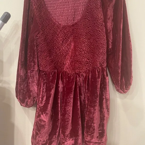 Free People Farrier Velvet Mini Dress Boysenberry