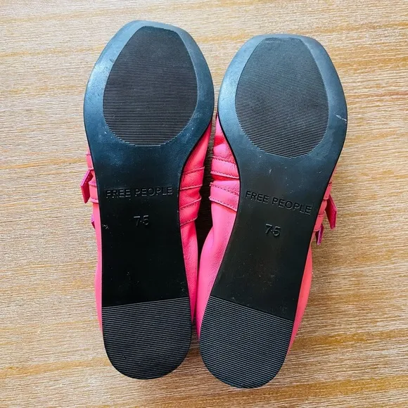 Free People Gemini Ballet Flats in Watermelon Size 7.5 NWOT $98