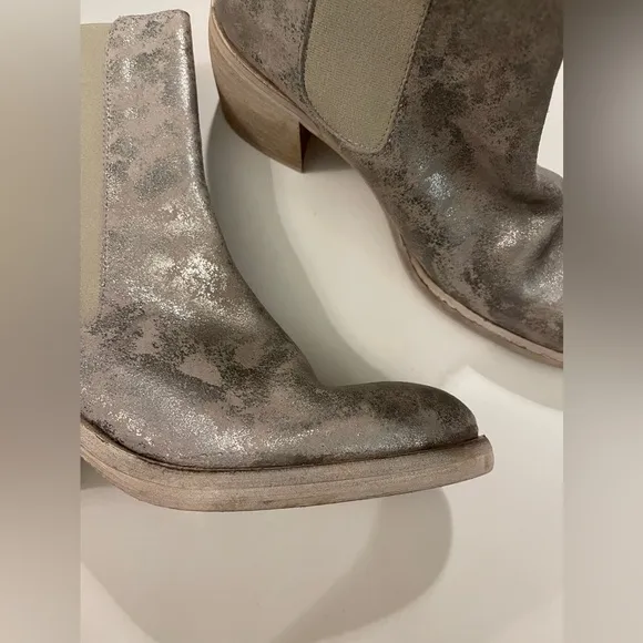 Free People Gunmetal Chelsea Boots