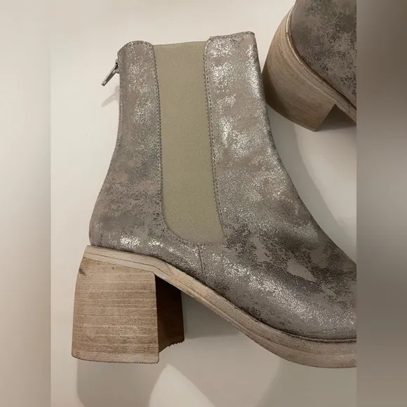 Free People Gunmetal Chelsea Boots