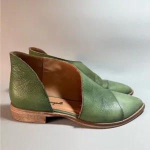 Free People Holly Green Royale Flats Leather Booties EU 37