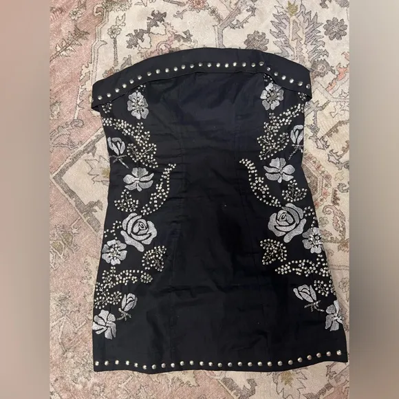 Free People Kiada Embellished Mini Dress NWOT