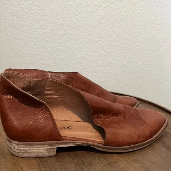 Free People Luggage Brown Leather Royale Flat Shoes Women's Size 39 US 9