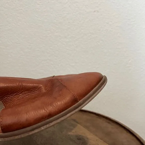 Free People Luggage Brown Leather Royale Flat Shoes Women's Size 39 US 9