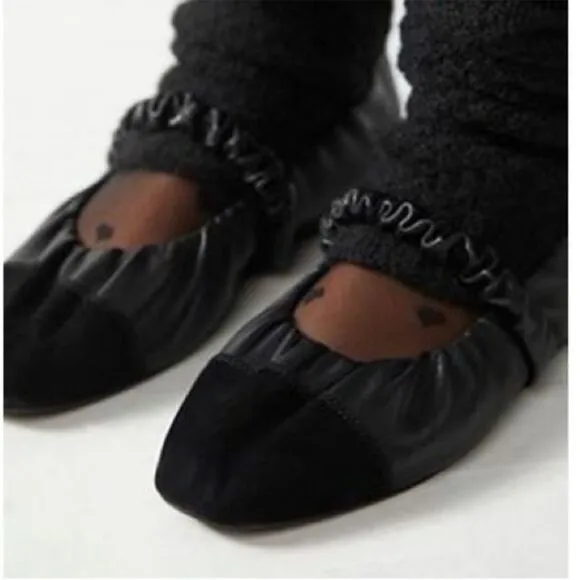 Free People Madeline Ballet Flats Black US 7