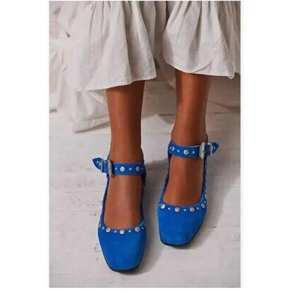 Free People Mystic Mary Jane Flats 37.5 NEW