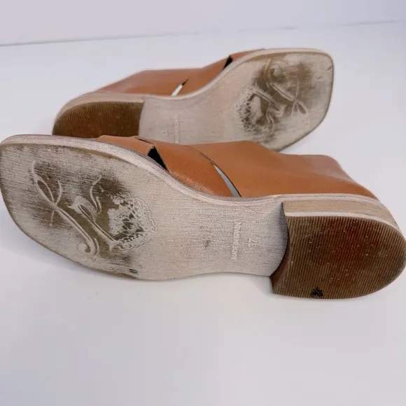 Free People Sun Valley Leather Sandals Women's Size 7 Tan Color