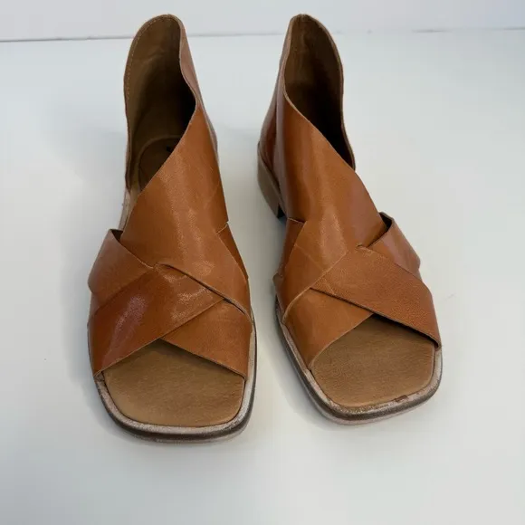 Free People Sun Valley Leather Sandals Women's Size 7 Tan Color