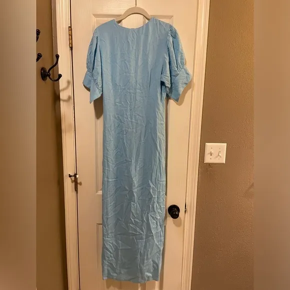 Free People Vintage Summer Midi Dress Sky Blue Small NWT