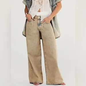 Free People We The Free Waterfalls Baggy Wide Leg Jeans