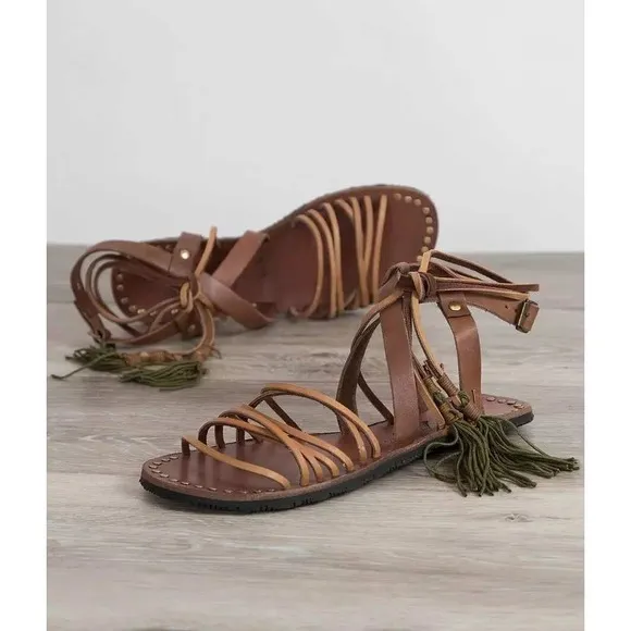 Free People Willow Sandal - Women's Shoes in Tan Safari SZ 8