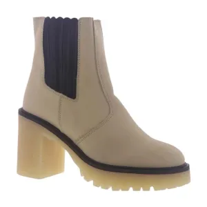 Free People Women's James Leather Chunky Lug Sole Chelsea Boots Bone Size 8