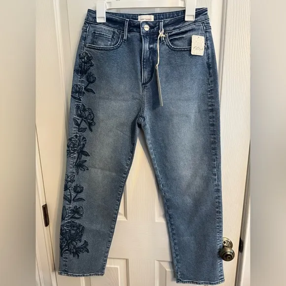 Free People x Driftwood Floral Embroidered Royce Jeans NWT