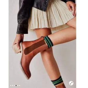 Free People Collection Essential Chelsea Boots Whiskey Brown Leather Size 7.5