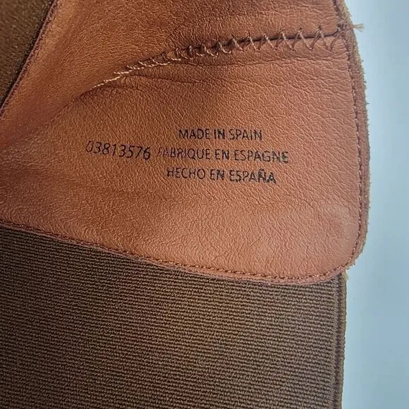 Free People Collection Essential Chelsea Boots Whiskey Brown Leather Size 7.5