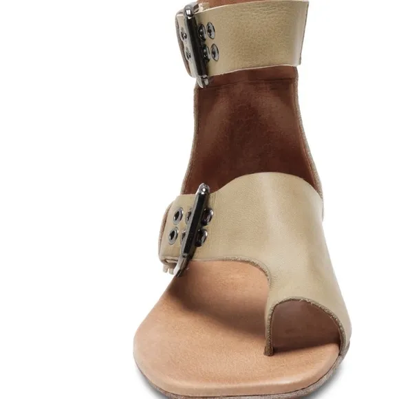 Free PeopleMarco Leather Gladiator Sandals in SAGE
