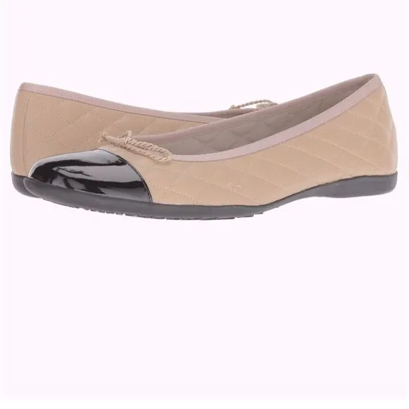French Sole F/S Women's Passport Ballet Flats In Pink &amp; Black Size 9