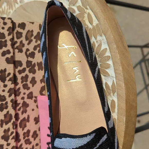 French Sole NY Zebra tapestry flats 6.5