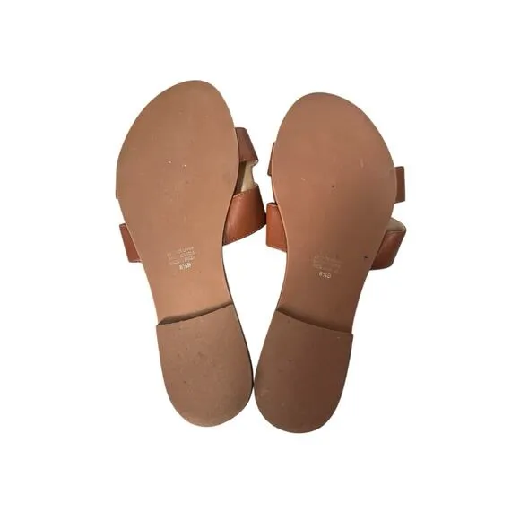 French Sole Tuckernuck Womens Size 8.5B Cognac Brown Leather Alibi Sandals Flats