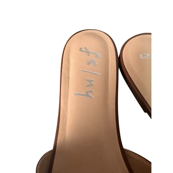 French Sole Tuckernuck Womens Size 8.5B Cognac Brown Leather Alibi Sandals Flats